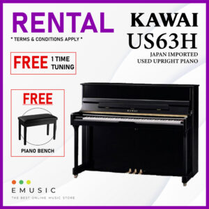 *RENTAL* Kawai US63H Used Acoustic Upright Piano Japan Imported Local Refurbish Recon Piano (US63H)