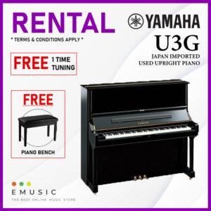 *RENTAL* YAMAHA U3G Used Acoustic Upright Piano Japan Imported Local Refurbish Recon Piano (U3G)