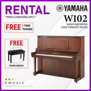 *RENTAL* YAMAHA W102 Used Acoustic Upright Piano Japan Imported Local Refurbish Recon Piano (W102)