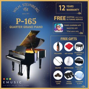 WILH.STEINBERG P-165 Acoustic German Grand Piano (P-165 / P 165 / Wilh.Steinberg / WilhSteinberg)