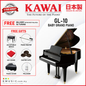 Kawai GL-10 (Made in Japan) Ebony Polish Grand Piano (GL-10 / GL10)