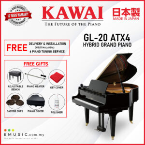 Kawai GL-20 ATX4 (Made in Japan) Ebony Polish Hybrid Grand Piano (GL-20 ATX4 / GL20 ATX4)
