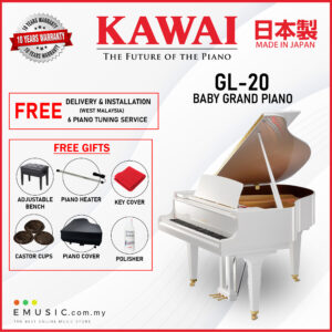 Kawai GL-20 (Made in Japan) White Polish Grand Piano (GL-20 / GL20)