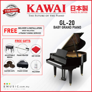 Kawai GL-20 (Made in Japan) Ebony Polish Grand Piano (GL-20 / GL20)