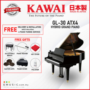 Kawai GL-30 ATX4 (Made in Japan) Ebony Polish Hybrid Grand Piano (GL-40 ATX4 / GL30 ATX4)