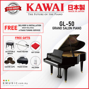 Kawai GL-50 (Made in Japan) Ebony Polish Grand Piano (GL-50 / GL50)