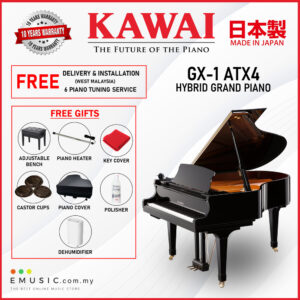 Kawai GX-1 ATX4 (Made in Japan) Ebony Polish Hybrid Grand Piano (GX-1 ATX4 / GX1ATX4)