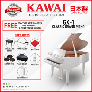 Kawai GX-1 (Made in Japan) White Polish Grand Piano (GX-1 / GX1)