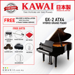 Kawai GX-2 ATX4 (Made in Japan) Ebony Polish Hybrid Grand Piano (GX-2 ATX4 / GX2ATX4)