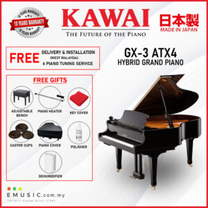 Kawai GX-3 ATX4 (Made in Japan) Ebony Polish Hybrid Grand Piano (GX-3 ATX4 / GX3ATX4)