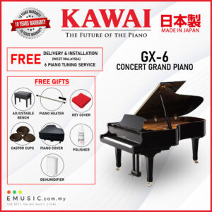 Kawai GX-6 (Made in Japan) Ebony Polish Grand Piano (GX-6 / GX6)