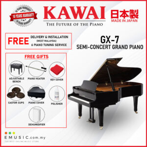 Kawai GX-7 (Made in Japan) Ebony Polish Grand Piano (GX-7 / GX7)