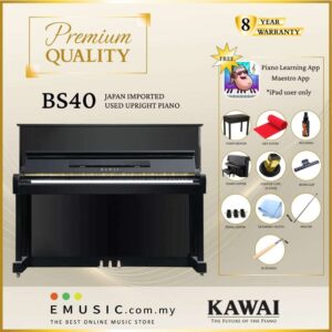 PREMIUM QUALITY Kawai BS40 - Used Acoustic Upright Piano Japan Imported Local Refurbish Recon Piano BS40