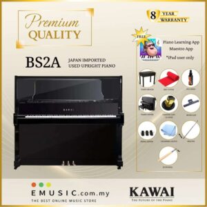 PREMIUM QUALITY Kawai BS2A - Used Acoustic Upright Piano Japan Imported Local Refurbish Recon Piano BS-2A