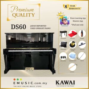 PREMIUM QUALITY Kawai DS60 - Used Acoustic Upright Piano Japan Imported Local Refurbish Recon Piano DS-60