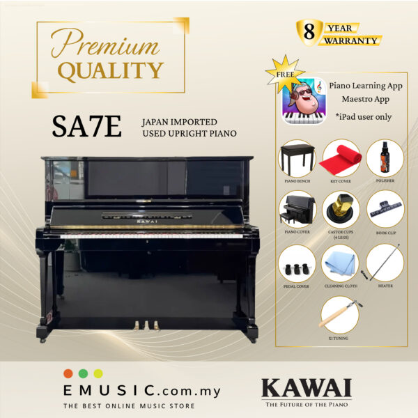 PREMIUM QUALITY Kawai SA7E - Used Acoustic Upright Piano Japan Imported Local Refurbish Recon Piano SA7E