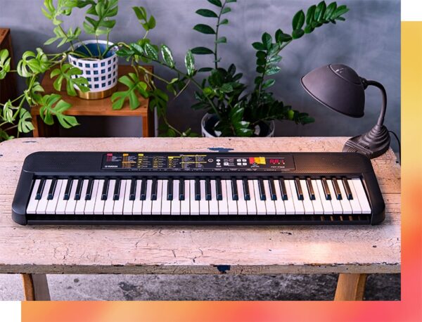 Yamaha PSR-F52 61-keys Digital Portable Keyboard with Piano Stand, X Stand, and X Stool - Image 2