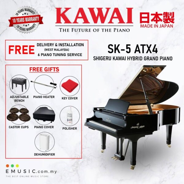 Kawai SK-5 ATX4 (Made in Japan) Shigeru Kawai Grand Piano (SK-5 ATX4 / SK5ATX4)