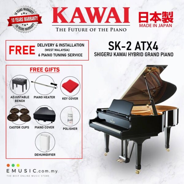 Kawai SK-2 ATX4 (Made in Japan) Shigeru Kawai Hybrid Grand Piano (SK-2 ATX4 / SK2ATX4)