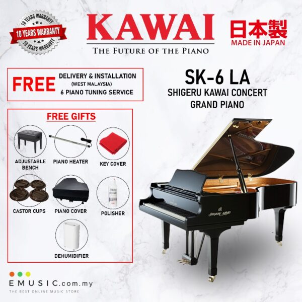 Kawai SK-6 LA (Made in Japan) Shigeru Kawai Grand Piano (SK-6 LA / SK6LA)