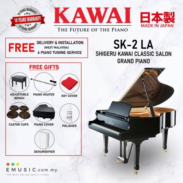 Kawai SK-2 LA (Made in Japan) Shigeru Kawai Grand Piano (SK-2 LA/ SK2LA)