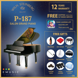Wilh.Steinberg P187 New Acoustic German Grand Piano (P-187 / P 187 / Wilh.Steinberg / WilhSteinberg)